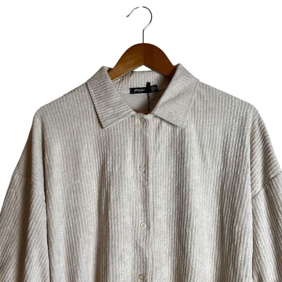 NWT! Nasty gal ribbed 2 piece towel set in stone - Picture 8 of 12